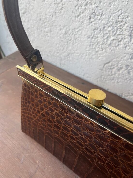 Vintage 1950s Alligator Handbag - Picture 7 of 8